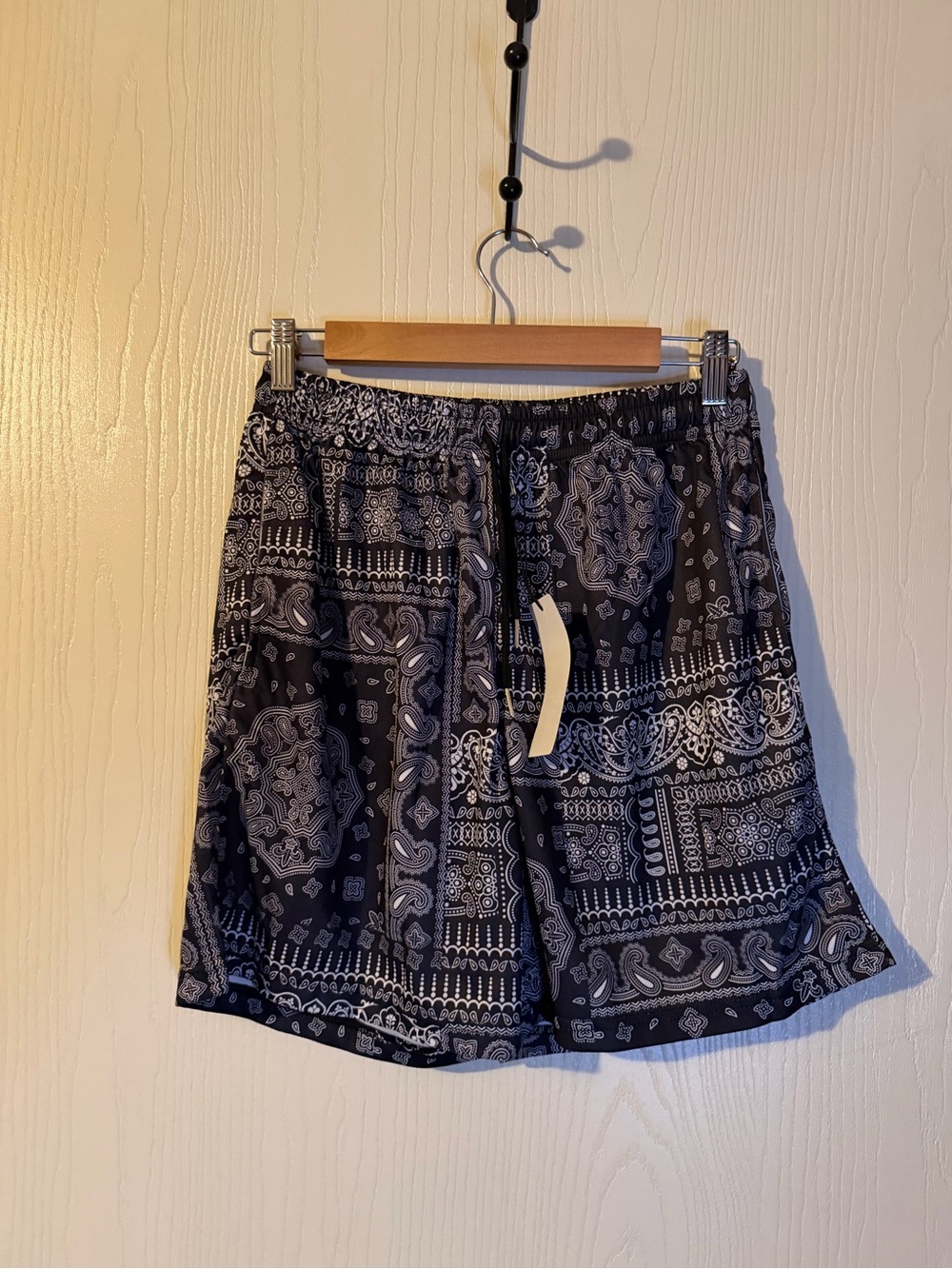 Men’s Paisley Print Mesh Breathable Running Athletic Shorts Size XS